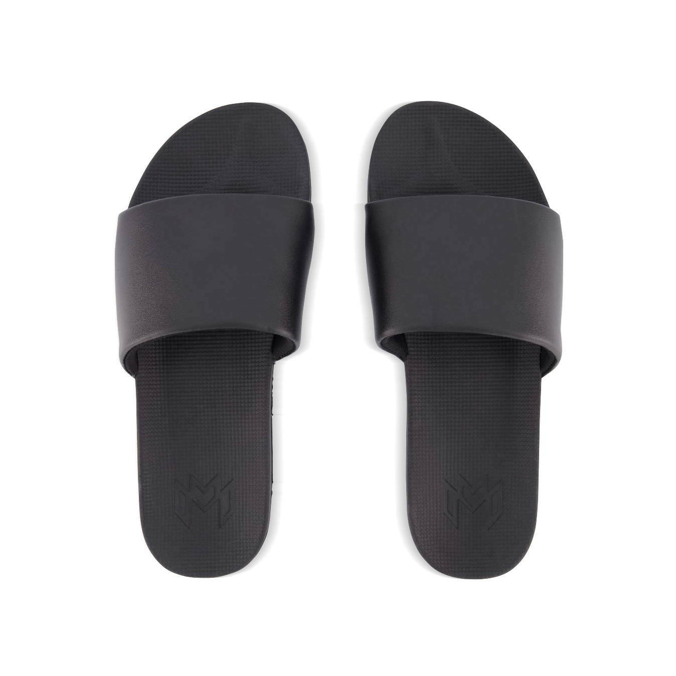 Black best sale athletic slides