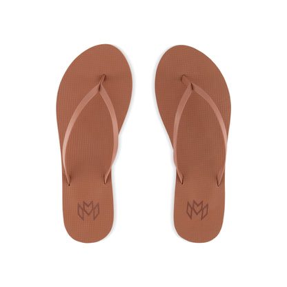 Lux Sinead minimalist flip flop with arch support in light brown.
