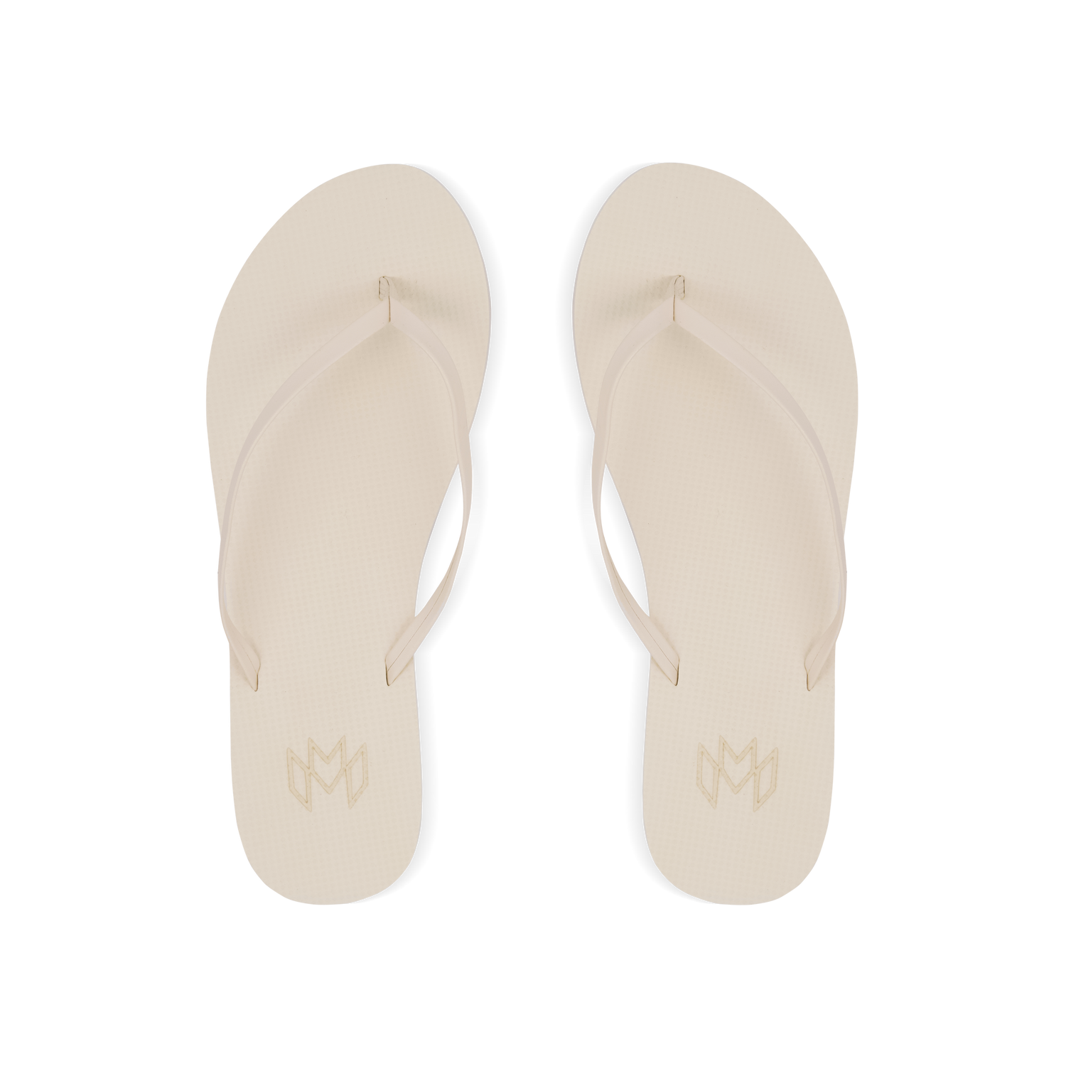 Lux Ash minimalist flip flop with thin strap and arch support in off white