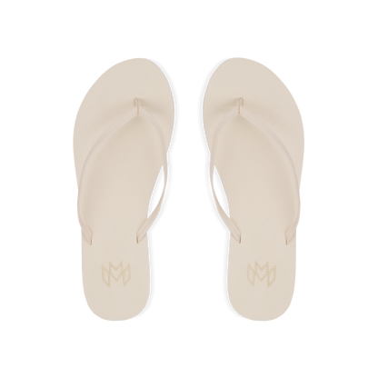 Lux Ash minimalist flip flop with arch support in off white