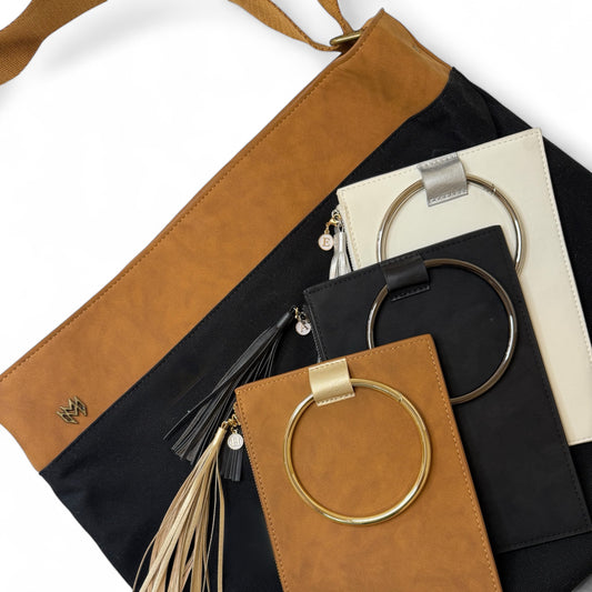 Monroe Messenger Bag with Parker Clutch in 3 colours