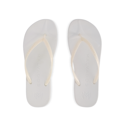 Playa Cabana Boy beach flip flop waterproof sandal with toe pillow, arch support and toe post anchor in white