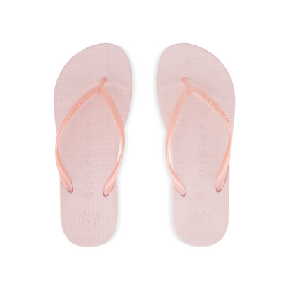 Playa Dolly beach flip flop waterproof sandal with toe pillow, arch support and toe post anchor in pink.